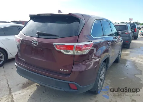 2015 Toyota Highlander Le Plus V6 z USA, uszkodzony, nr VIN 5TDBKRFH6FS206613